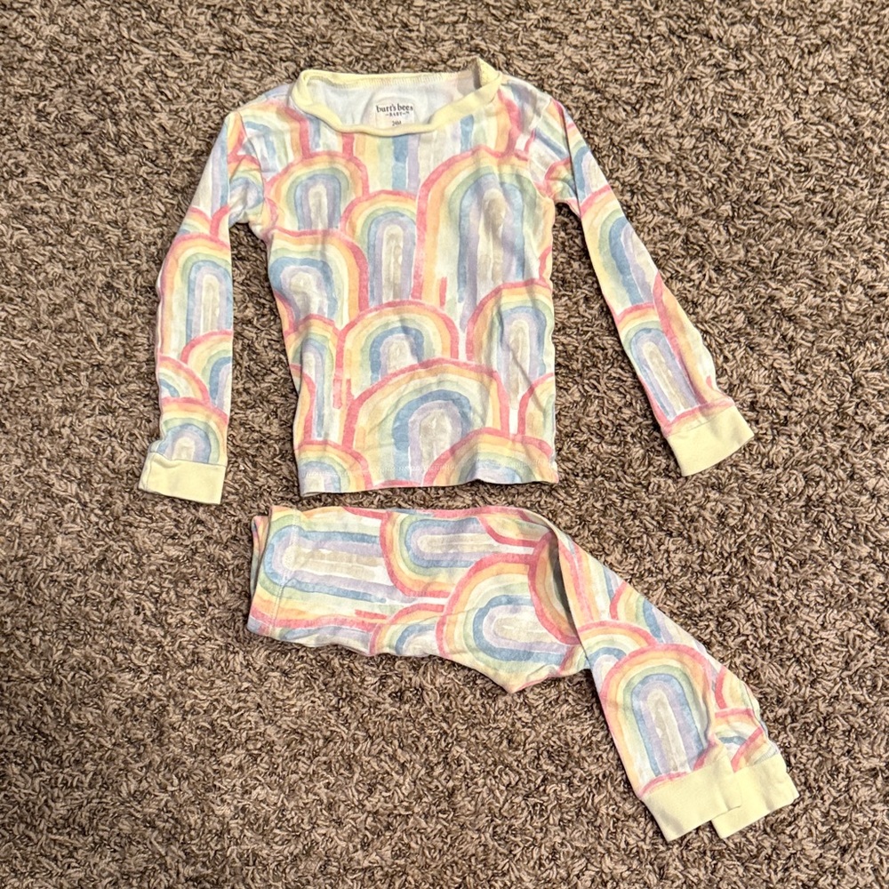 Burt's Bees Baby Rainbow Kids Pajama Set